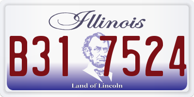 IL license plate B317524