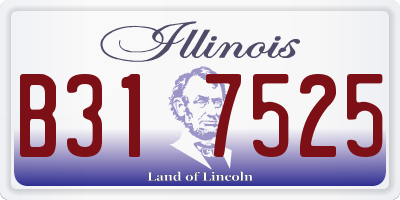 IL license plate B317525
