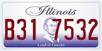 IL license plate B317532