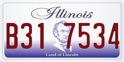 IL license plate B317534