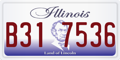 IL license plate B317536