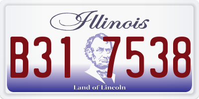 IL license plate B317538