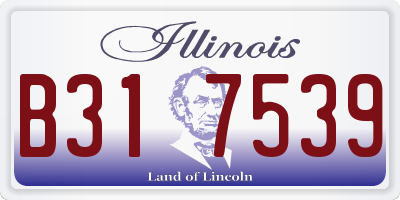 IL license plate B317539