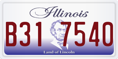 IL license plate B317540