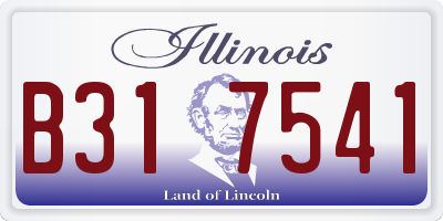 IL license plate B317541