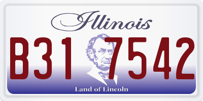 IL license plate B317542