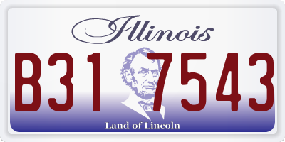 IL license plate B317543