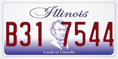 IL license plate B317544
