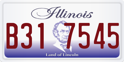 IL license plate B317545