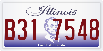 IL license plate B317548