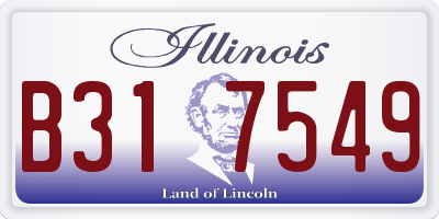 IL license plate B317549