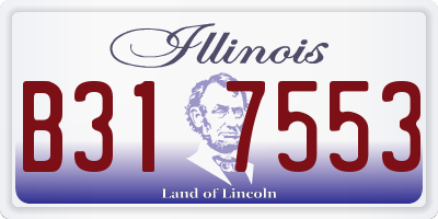 IL license plate B317553