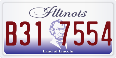 IL license plate B317554