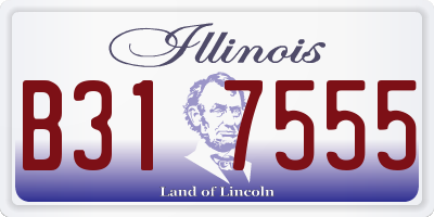 IL license plate B317555
