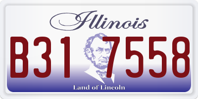 IL license plate B317558