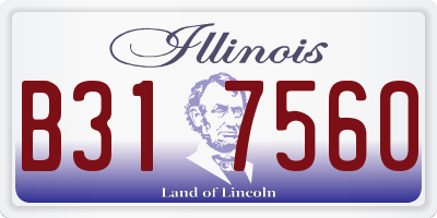 IL license plate B317560