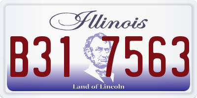 IL license plate B317563
