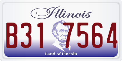 IL license plate B317564