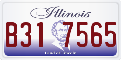 IL license plate B317565