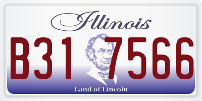IL license plate B317566