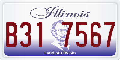IL license plate B317567