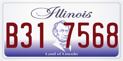 IL license plate B317568