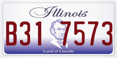 IL license plate B317573