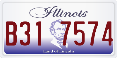 IL license plate B317574
