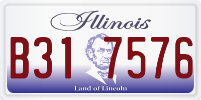 IL license plate B317576