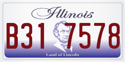 IL license plate B317578