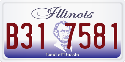 IL license plate B317581