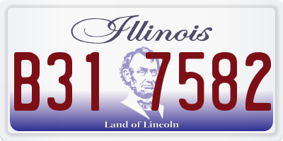 IL license plate B317582