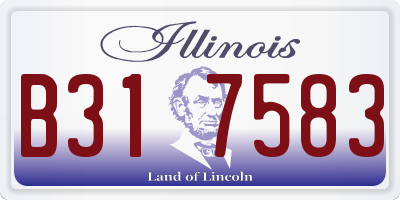 IL license plate B317583