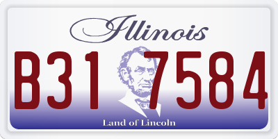 IL license plate B317584