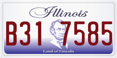 IL license plate B317585