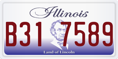 IL license plate B317589