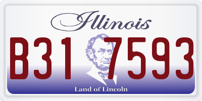 IL license plate B317593
