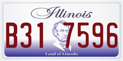 IL license plate B317596