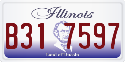 IL license plate B317597