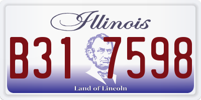IL license plate B317598