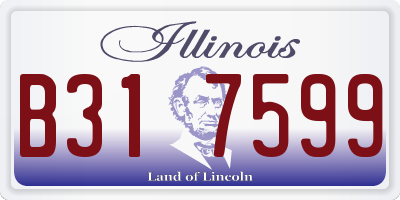 IL license plate B317599