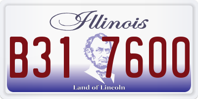 IL license plate B317600