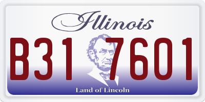 IL license plate B317601