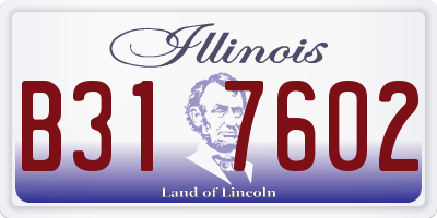 IL license plate B317602