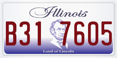 IL license plate B317605