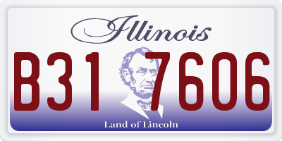 IL license plate B317606