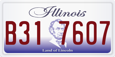 IL license plate B317607