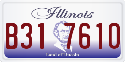 IL license plate B317610
