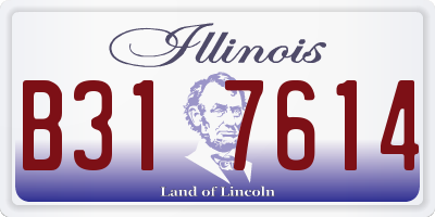 IL license plate B317614