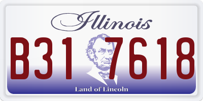 IL license plate B317618